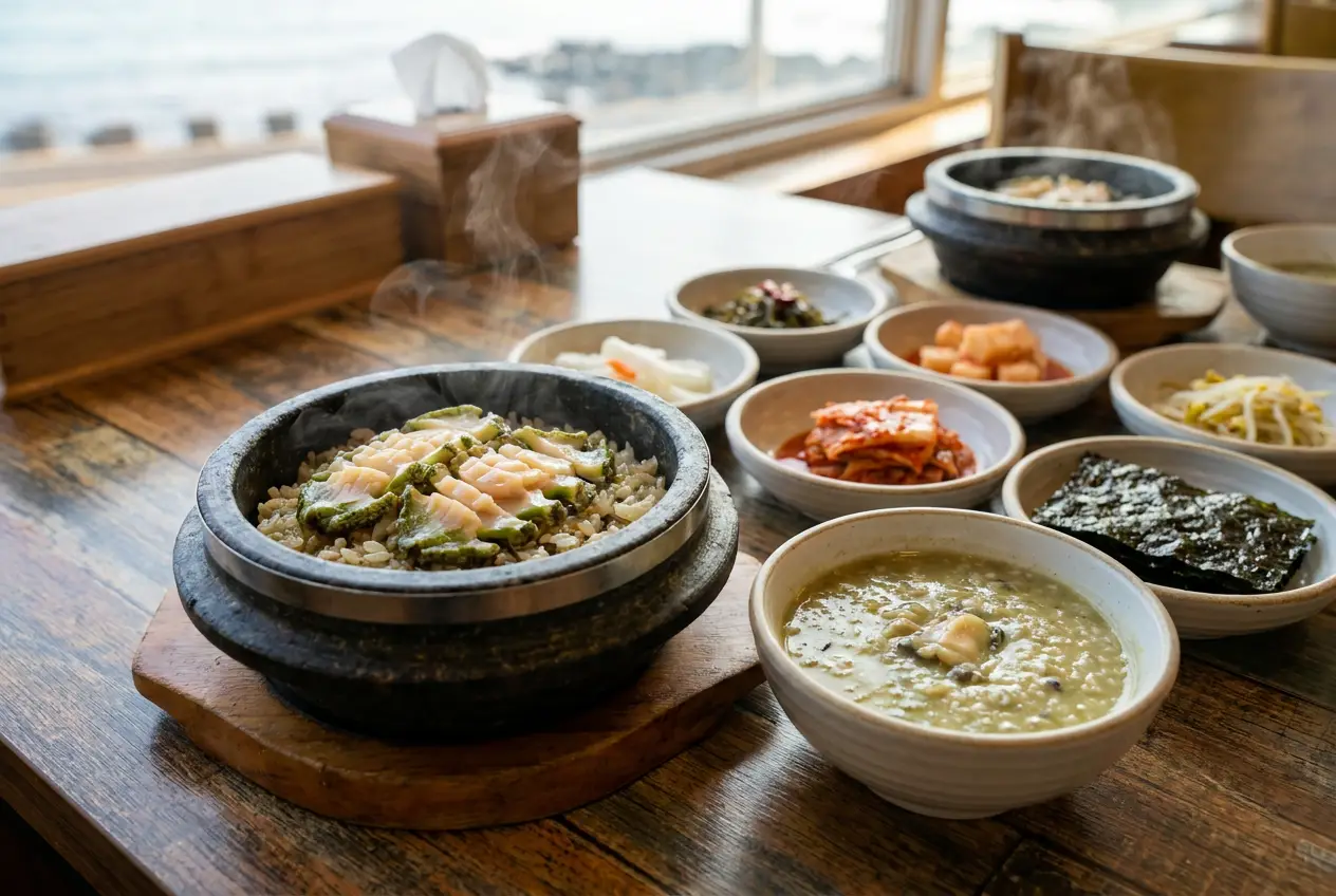 섬뜰 전복밥